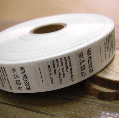 缎带卷装水洗标