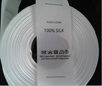 缎带英文水洗标