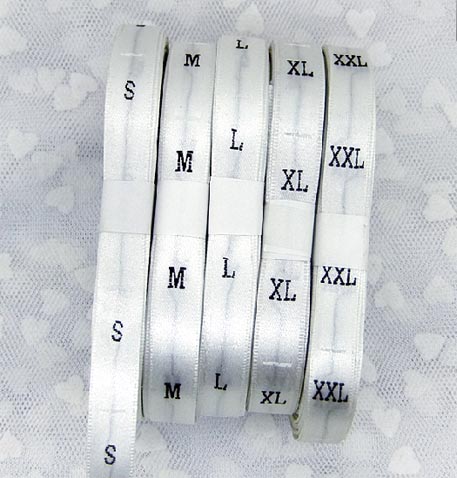 缎面织边尺码织唛标